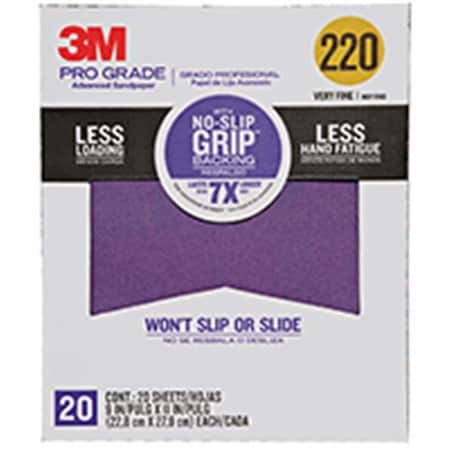 3M 3M Sandpaper No Slip 220G 9X11In 26220CP-P-G 6567846